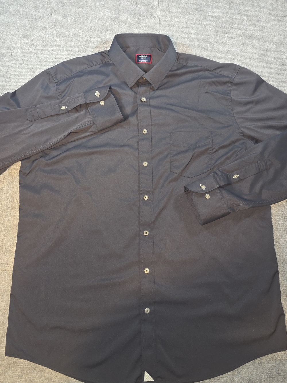 UNTUCKit Performance Gironde Men’s XL Tall Black Long Sleeve Stretch Button Up